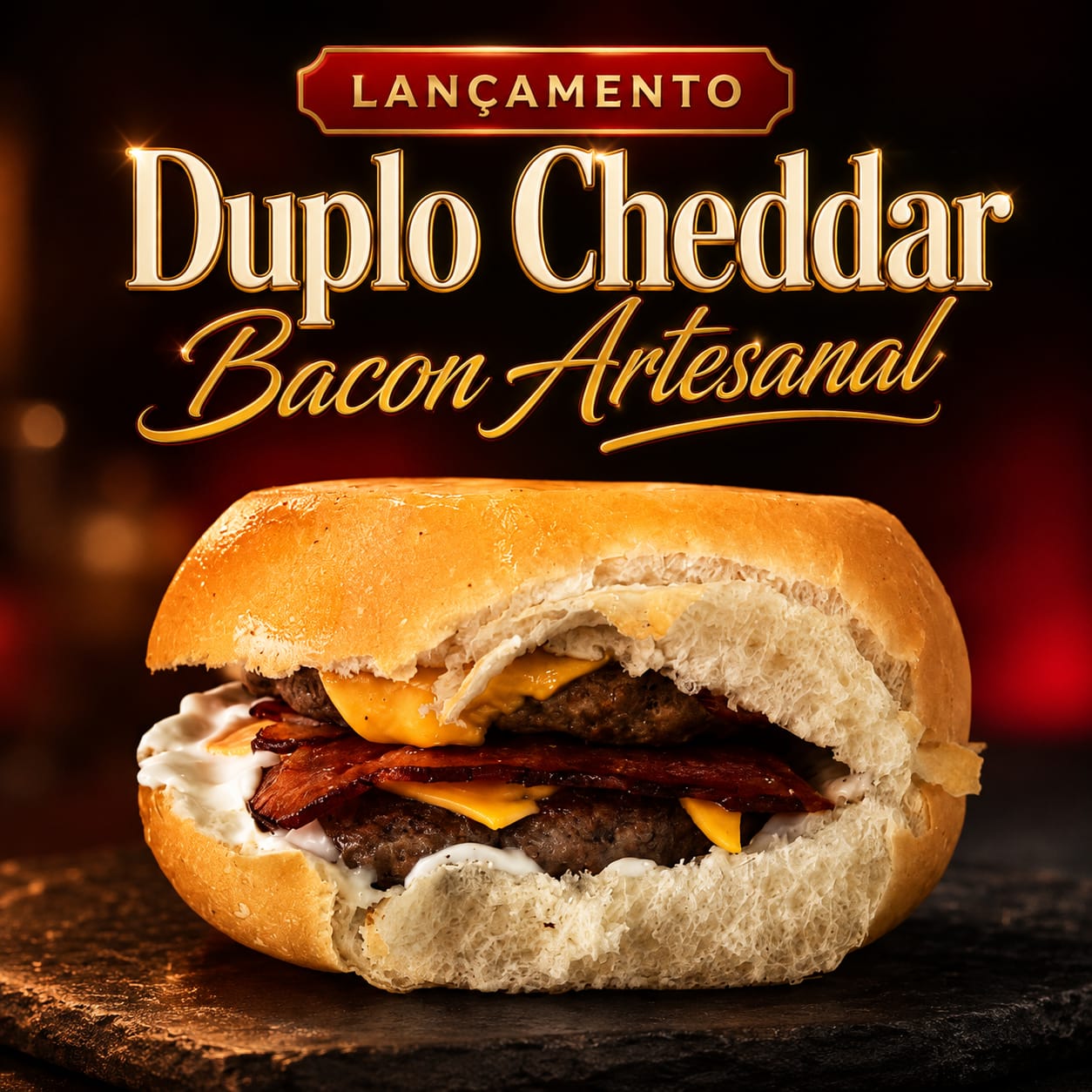 Duplo Bacon Cheddar Artesanal